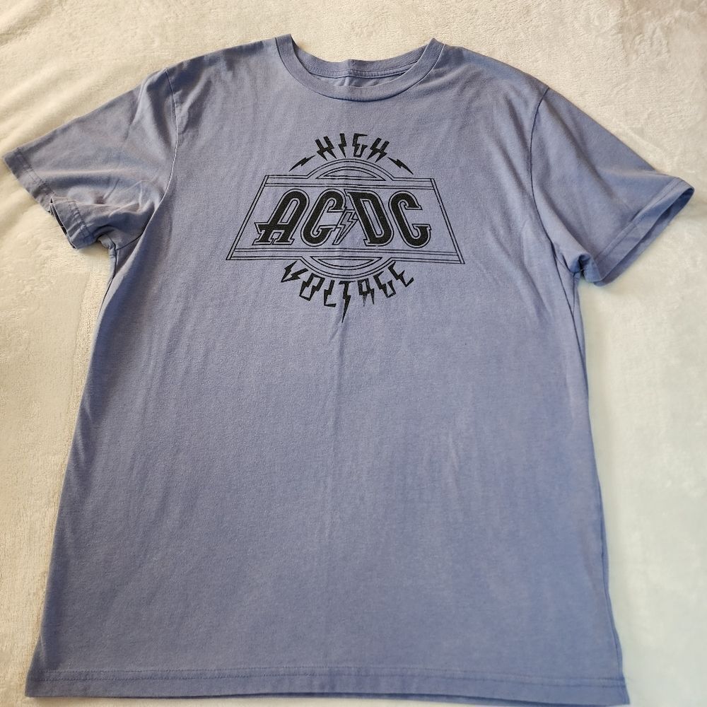 AC/DC High Fidelity Blue Tshirt With Graphics Size Large